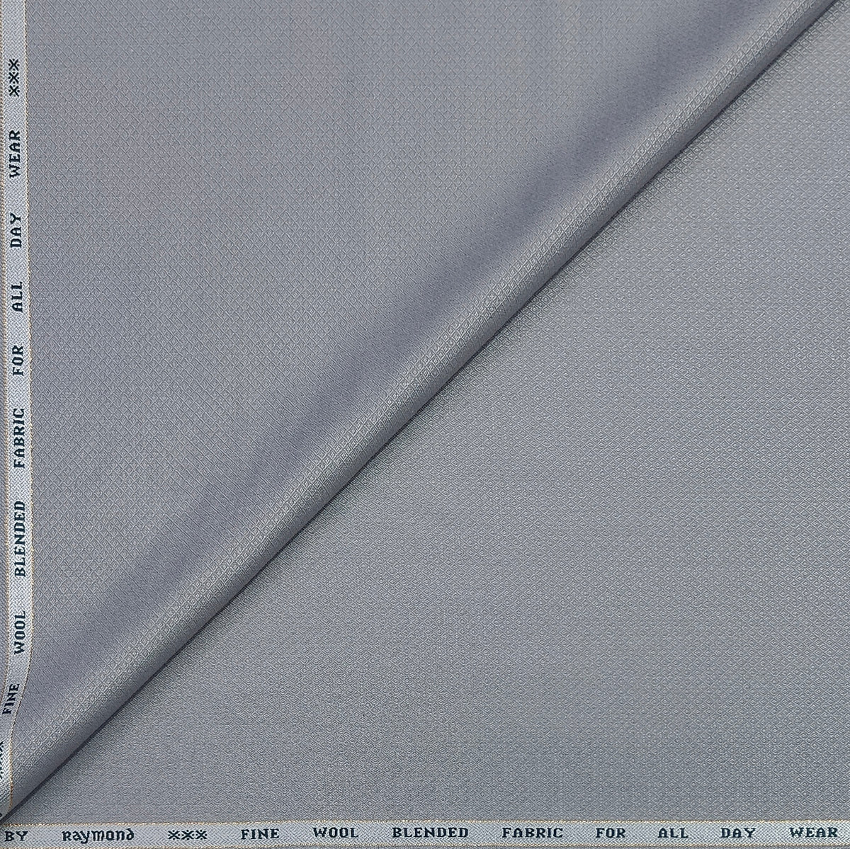 Trouser Fabric Raymond Super 100s Wool Blended Dobby Colour Silver