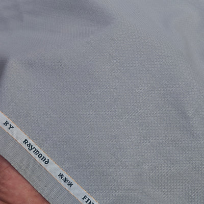 Trouser Fabric Raymond Super 100s Wool Blended Dobby Colour Silver
