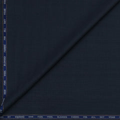 Trouser Fabric Raymond Super 100s Wool Blended Mild Check Colour Blackish Blue