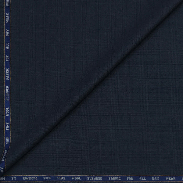 Trouser Fabric Raymond Super 100s Wool Blended Mild Check Colour Blackish Blue