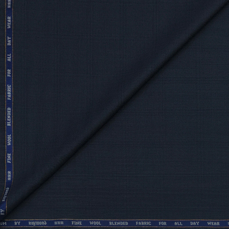 Trouser Fabric Raymond Super 100s Wool Blended Mild Check Colour Blackish Blue