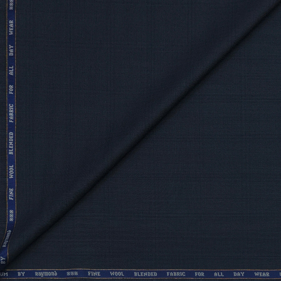 Trouser Fabric Raymond Super 100s Wool Blended Mild Check Colour Blackish Blue
