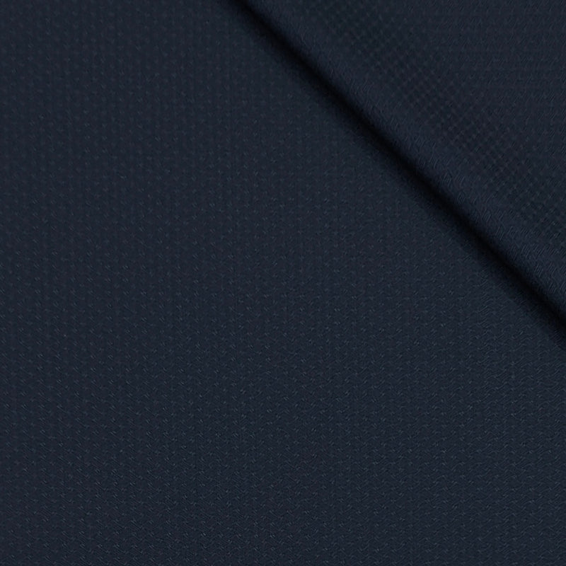 Trouser Fabric Canetti Italy Merino 100s Wool Blend Jacquard Colour Blackish Blue