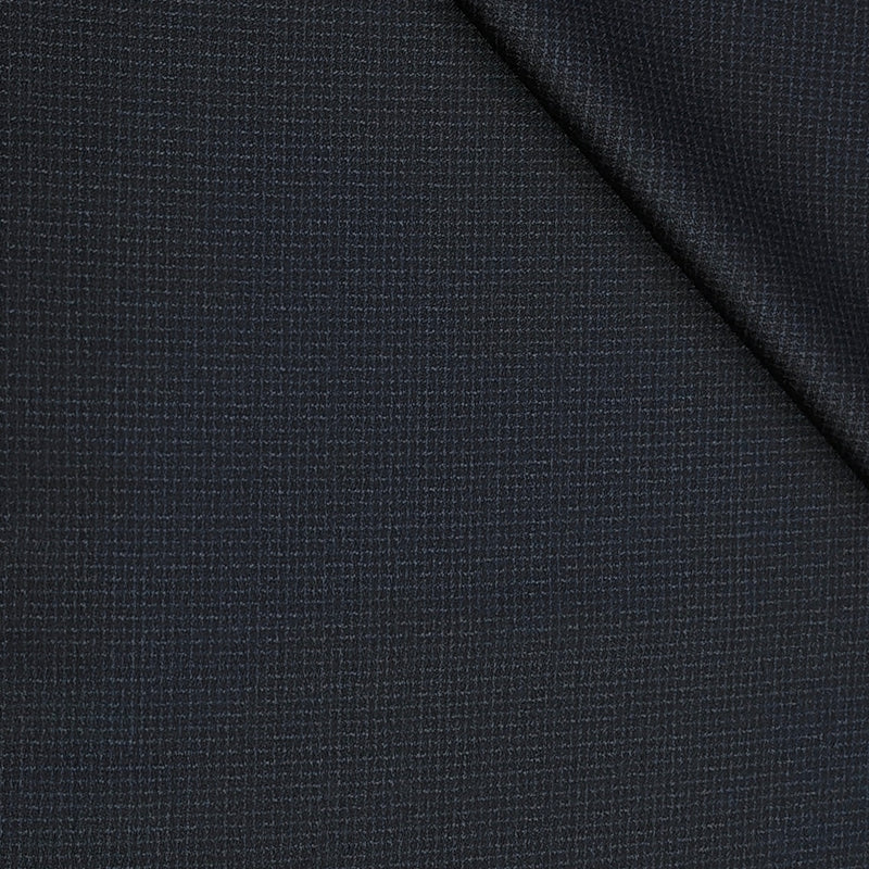 Trouser Fabric Canetti Italy Merino 100s Wool Blend Pin Check Colour Dull Black