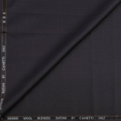 Trouser Fabric Canetti Italy Merino 100s Wool Blend Pin Check Colour Plum Wine