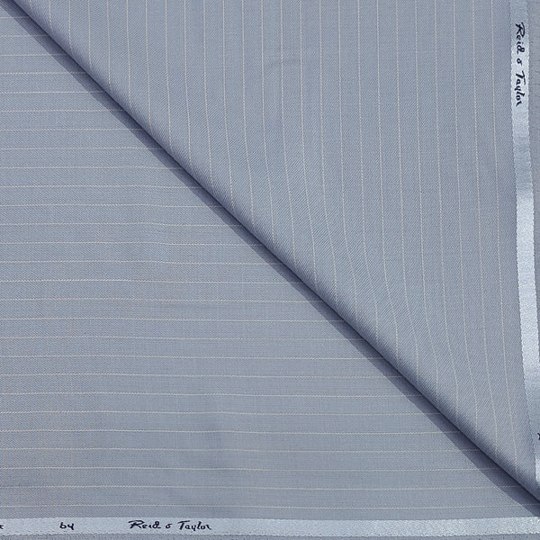Trouser Fabric Reid & Taylor Poly Viscose Lining Color Silver Blue