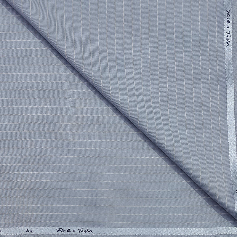 Trouser Fabric Reid & Taylor Poly Viscose Lining Color Silver Blue