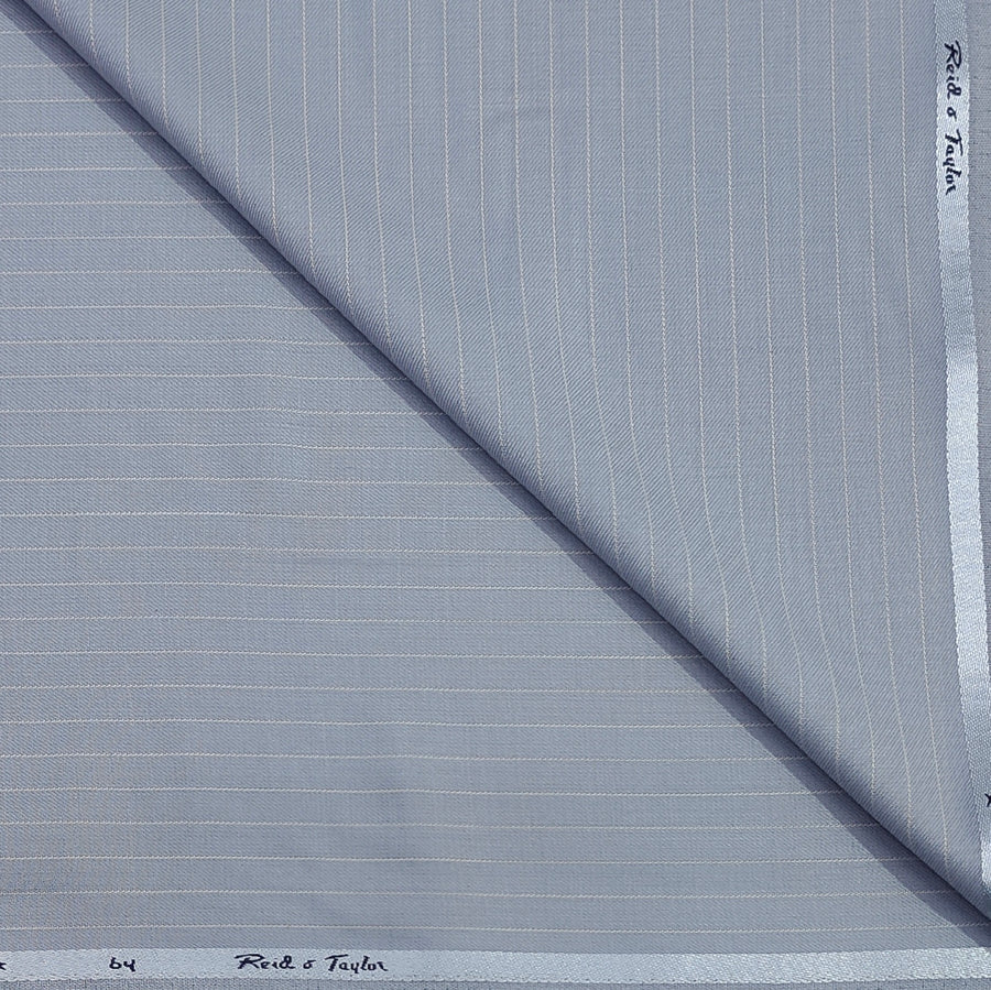 Trouser Fabric Reid & Taylor Poly Viscose Lining Color Silver Blue