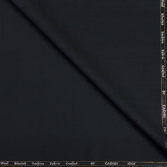 Trouser Fabric Canetti Italy Luxury 110s Wool Blended Check Colour Black