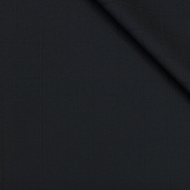 Trouser Fabric Canetti Italy Luxury 110s Wool Blended Check Colour Black