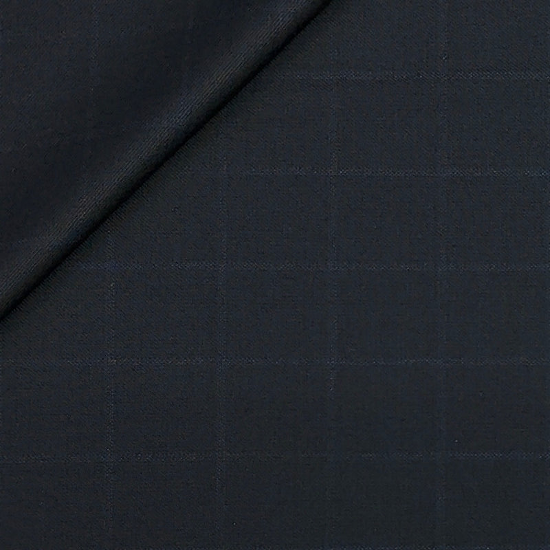 Trouser Fabric Canetti Italy Luxury Poly Viscose Check Colour Black