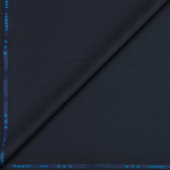 Trouser Fabric Canetti Italy Luxury Stretchable Poly Viscose Texture Colour Greyish Dark Blue