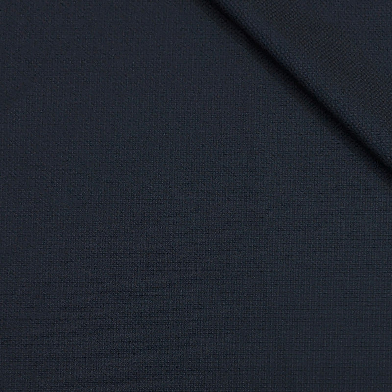 Trouser Fabric Canetti Italy Luxury Stretchable Poly Viscose Texture Colour Dark Midnight Blue