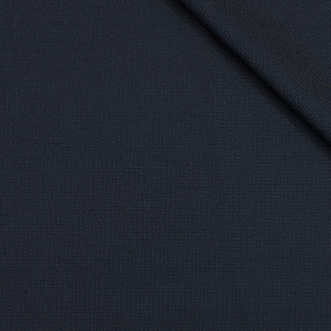 Trouser Fabric Canetti Italy Luxury Stretchable Poly Viscose Texture Colour Dark Midnight Blue