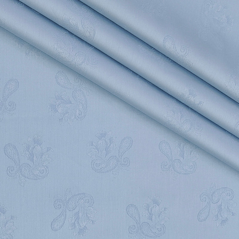 Shirt Fabric Raymond 100% Giza Cotton Premium Jacquard Colour Water Blue