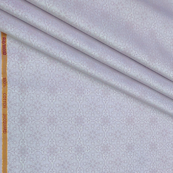 Shirt Fabric Raymond 100% Giza Cotton Premium Jacquard Colour Lavender