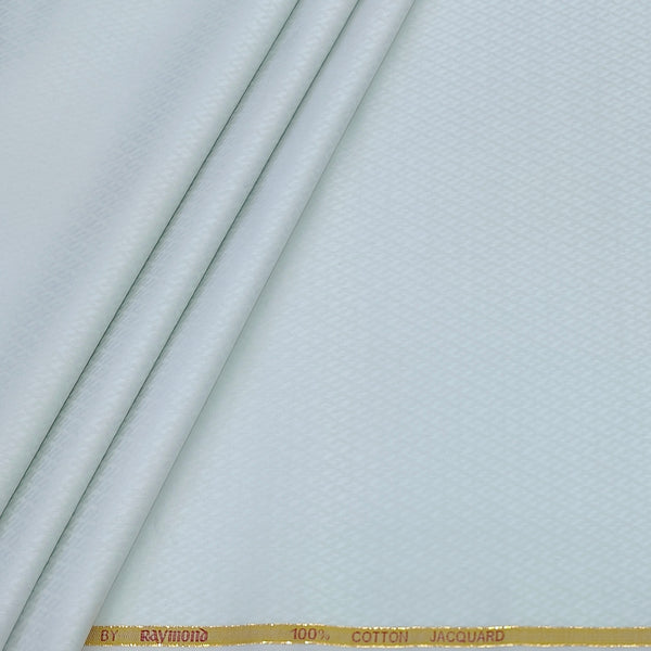 Shirt Fabric Raymond 100% Giza Cotton Premium Jacquard Colour Faded Green