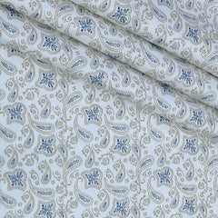 Shirt Fabric Raymond 100% Giza Cotton Print Colour White N Brown