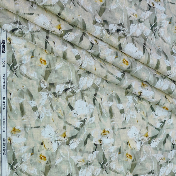 Shirt Fabric Raymond 100% Giza Cotton Digital Print Colour Multicolour
