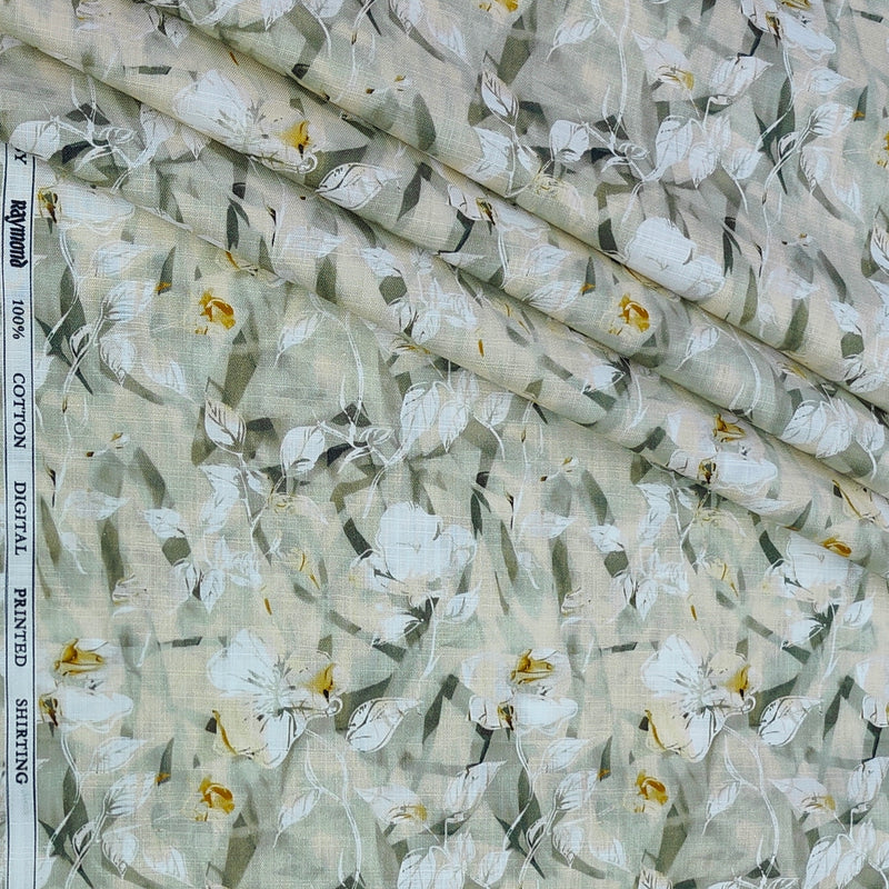 SHIRT FABRIC RAYMOND 100% GIZA COTTON PRINT COLOUR SOFT PINK view 1