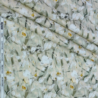Shirt Fabric Raymond 100% Giza Cotton Digital Print Colour Multicolour