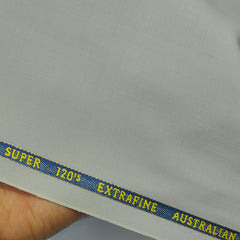 Cavalero Italy Men’s 30% Wool Super 120’s Unstitched Suiting Fabric Colour Ash Grey