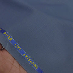 Cavalero Italy Men’s 30% Wool Super 120’s Unstitched Suiting Fabric Colour Lava Blue
