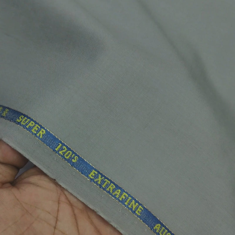 Cavalero Italy Men’s 30% Wool Super 120’s Unstitched Suiting Fabric Colour Gin Green