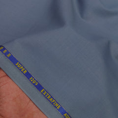 Cavalero Italy Men’s 30% Wool Super 120’s Unstitched Suiting Fabric Colour Faded Blue