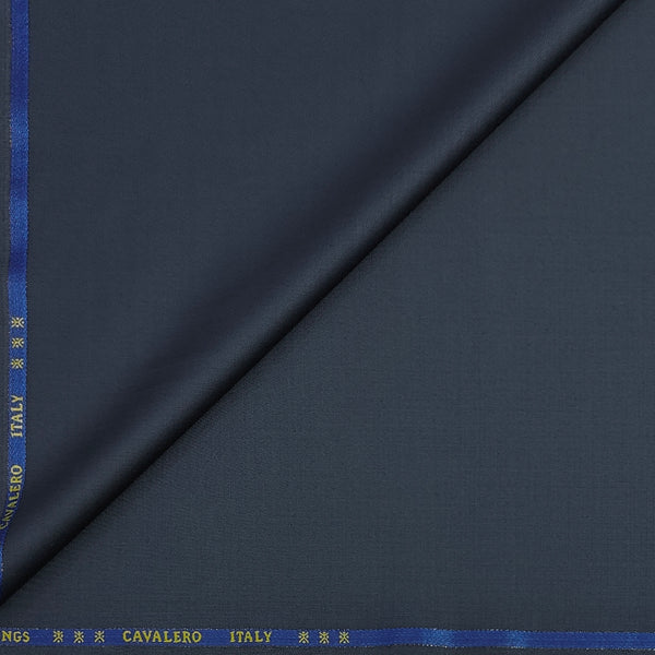 Cavalero Italy Men’s 30% Wool Super 120’s Unstitched Suiting Fabric Colour Greyish Blue