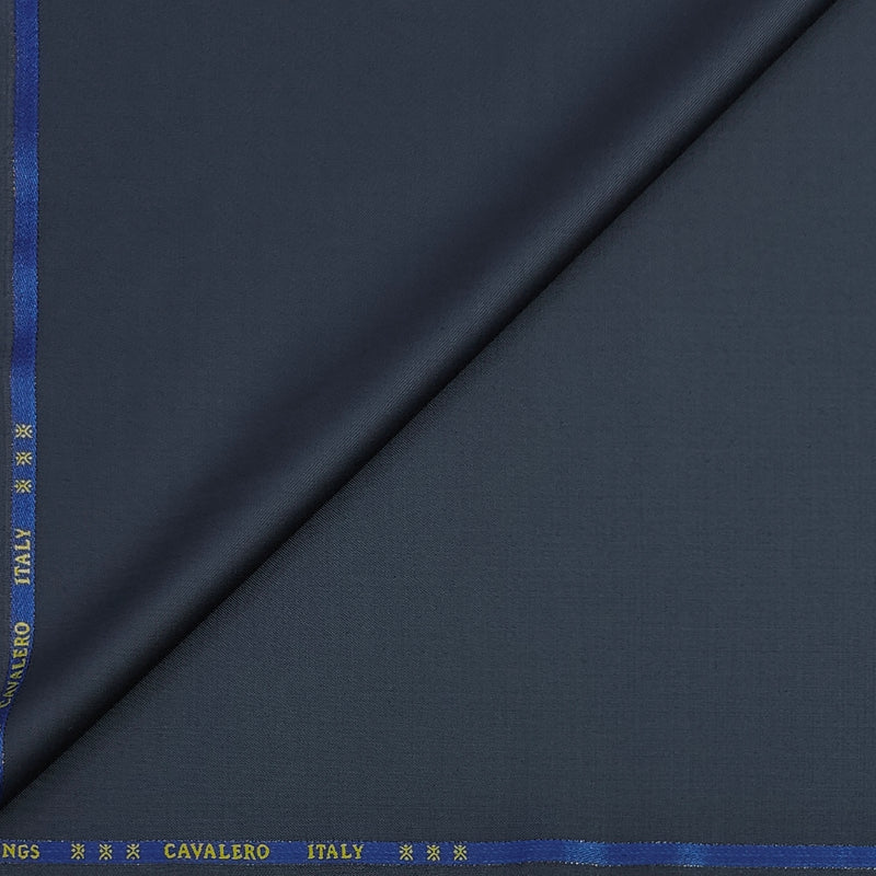 Cavalero Italy Men’s 30% Wool Super 120’s Unstitched Suiting Fabric Colour Greyish Blue