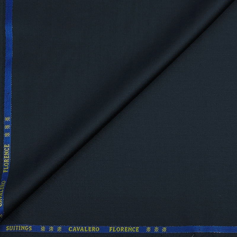 Cavalero Italy Men’s 30% Wool Super 120’s Unstitched Suiting Fabric Colour Space Blue