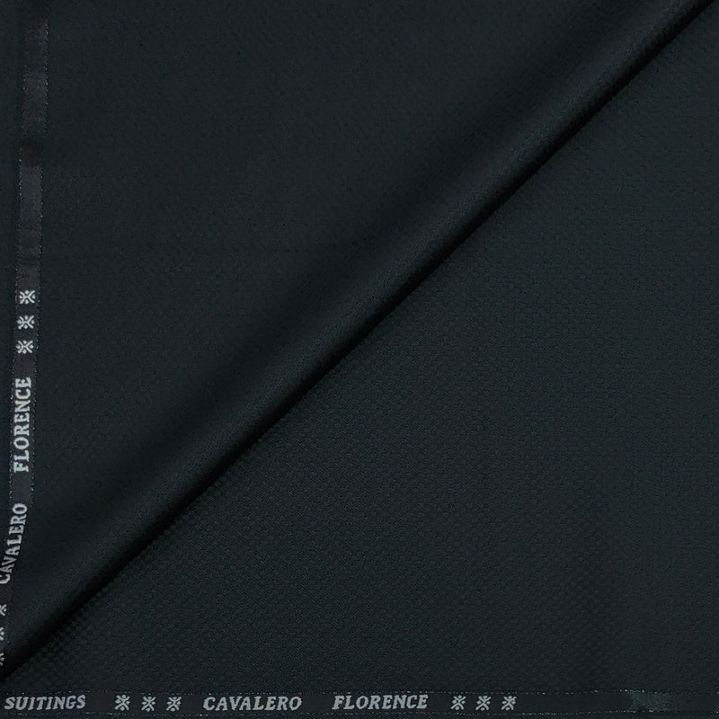 Cavalero Italy Men’s 30% Wool Super 120’s Unstitched Dobby Suiting Fabric Colour Greenish Black