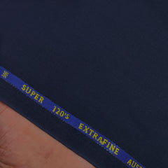 Cavalero Italy Men’s 30% Wool Super 120’s Unstitched Suiting Fabric Colour Berry Blue