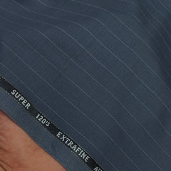 Cavalero Italy Men’s 30% Wool Super 120’s Unstitched Lining Suiting Fabric Colour Pigeon Blue
