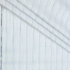 Shirt Fabric Raymond 100% Cotton Lining With Slub Colour Blue N White