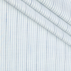 Shirt Fabric Raymond 100% Cotton Lining With Slub Colour Blue N White