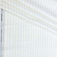 Shirt Fabric Raymond 100% Giza Cotton Premium Jacquard With Lining Colour Brown N White