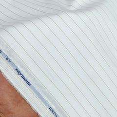 Shirt Fabric Raymond 100% Giza Cotton Premium Jacquard With Lining Colour Brown N White