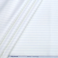 Shirt Fabric Raymond 100% Giza Cotton Premium Jacquard With Lining Colour Blue N White