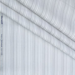 Shirt Fabric Raymond 100% Giza Cotton Premium Jacquard With Lining Colour Dull Black N White