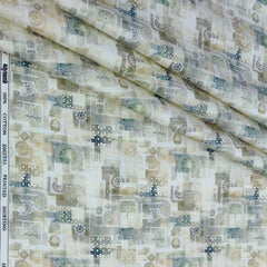 Shirt Fabric Raymond 100% Giza Cotton Digital Print Colour Dim Green