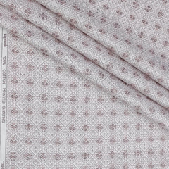 Shirt Fabric Raymond 100% Giza Cotton Digital Print Colour Rose Brown