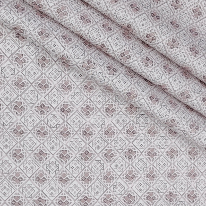 Shirt Fabric Raymond 100% Giza Cotton Digital Print Colour Rose Brown