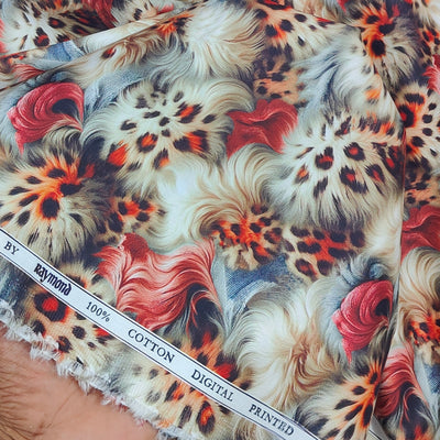 Shirt Fabric Raymond 100% Giza Cotton Digital Print Colour Multicolour
