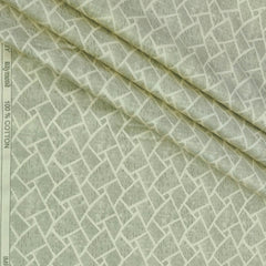 Shirt Fabric Raymond 100% Giza Cotton Print Colour Dry Green