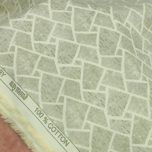 Shirt Fabric Raymond 100% Giza Cotton Print Colour Dry Green