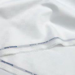 Shirt Fabric Raymond 100% Giza Cotton Premium Jacquard Colour White