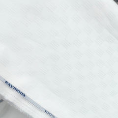 Shirt Fabric Raymond 100% Giza Cotton Premium Jacquard Colour White