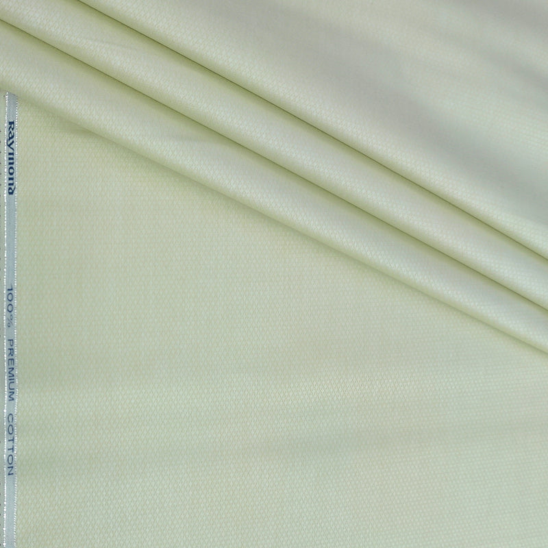 Shirt Fabric Raymond 100% Giza Cotton Premium Jacquard Colour Fade Lemon Green